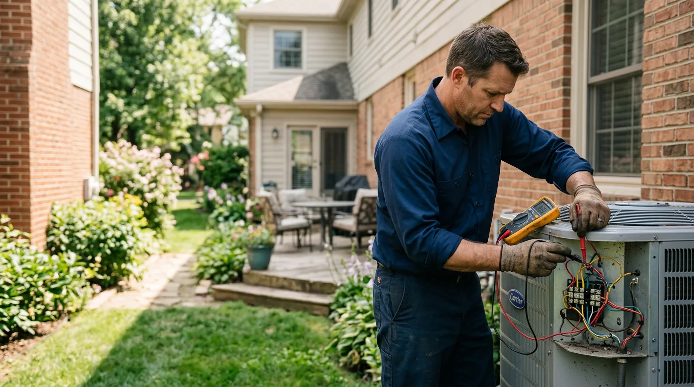HVAC technician working near Grafton, IL